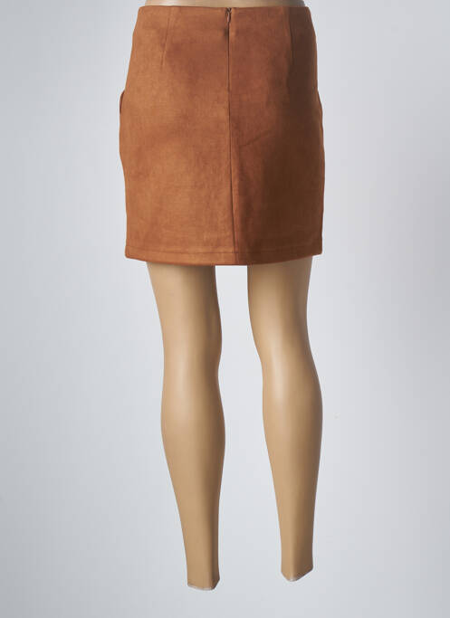 Jupe courte marron MAJOLICA pour femme