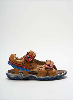 Sandales/nu pieds empiècements bout ouvert marron ACEBOS garcon