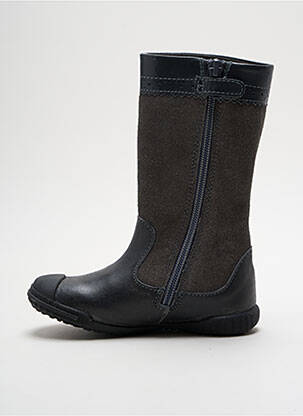 Bottes tissage satiné bout rond gris MOD8 fille