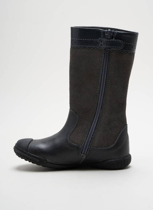Bottes tissage satiné bout rond gris MOD8 fille