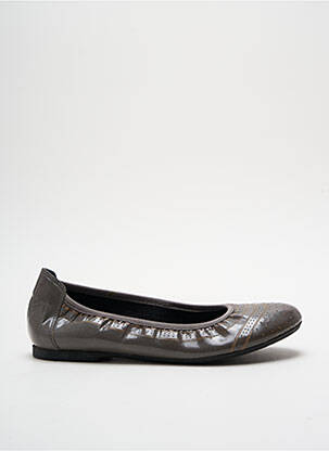 Ballerines tissage vernis chiquet gris ACEBOS fille