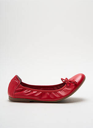 Ballerines tissage satiné chiquet rouge ACEBOS fille