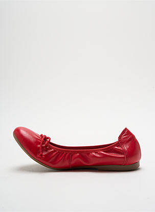 Ballerines tissage satiné chiquet rouge ACEBOS fille