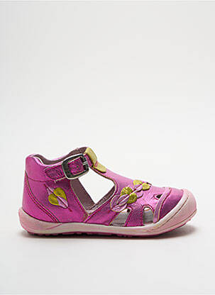 Sandales/nu pieds tissage métallisé bout rond rose MOD8 fille