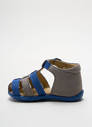 Sandales/nu pieds empiècements bout rond bleu MOD8 garçon