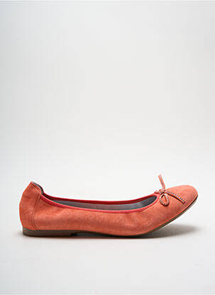Ballerines bout rond talon plat jusqu'à 3cm orange ACEBOS femme