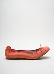 Ballerines bout rond talon plat jusqu'à 3cm orange ACEBOS femme