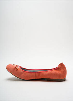 Ballerines bout rond talon plat jusqu'à 3cm orange ACEBOS femme