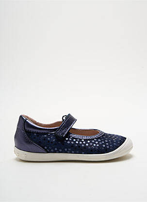Ballerines tissage métallisé bout rond bleu ACEBOS fille