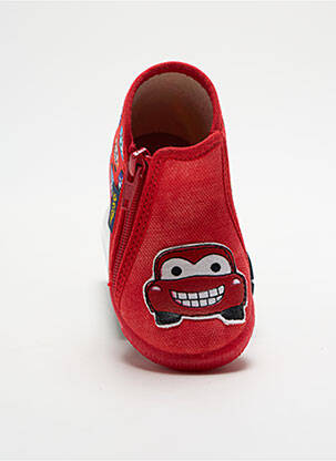 Chaussons/pantoufles fermeture zippée bout rond rouge BELLAMY garçon