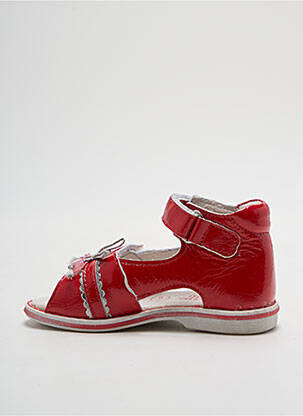 Sandales/nu pieds tissage vernis rouge BELLAMY fille