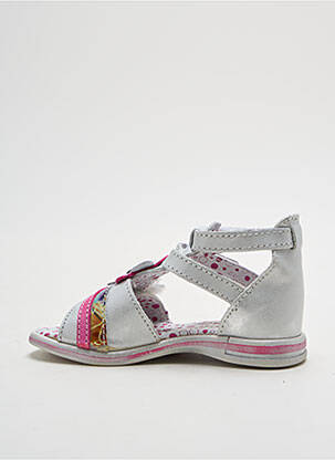 Sandales/nu pieds tissage satiné bout ouvert gris BELLAMY fille
