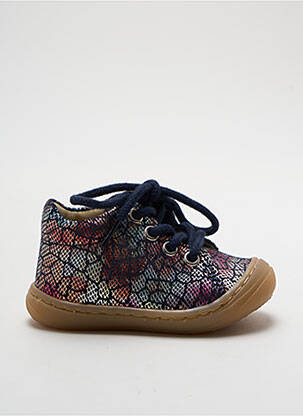 Bottillons fermeture lacets bout rond bleu BELLAMY fille