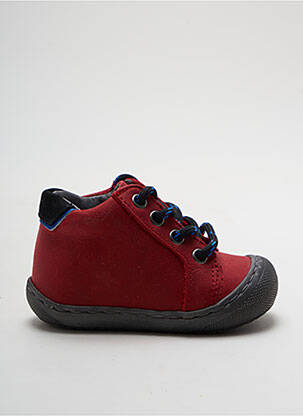 Bottillons fermeture lacets bout rond rouge BELLAMY garçon