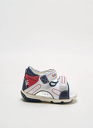 Sandales/nu pieds empiècements bout ouvert blanc GEOX garcon