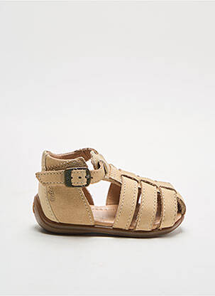 Sandales/nu pieds nubuck bout rond beige ASTER garcon