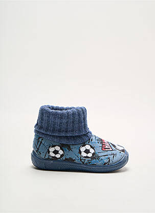 Chaussons/pantoufles bout rond bout rond bleu DKR garçon