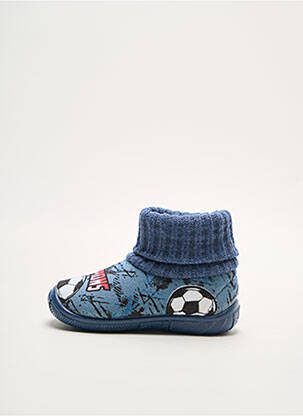 Chaussons/pantoufles bout rond bout rond bleu DKR garçon