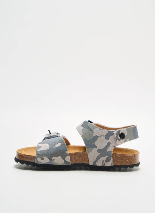 Sandales/nu pieds empiècements bout ouvert gris DKR garcon