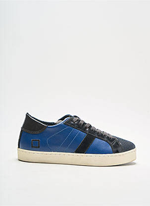 Baskets fermeture zip et lacets bout rond bleu DATE enfant