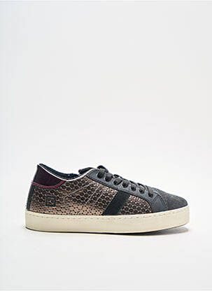 Baskets semelle amovible bout rond violet DATE fille