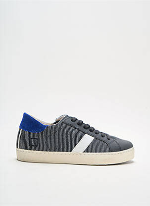 Baskets fermeture zip et lacets bout rond bleu DATE enfant