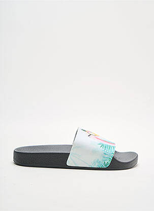 Mules/sabots tissage satiné bout ouvert vert THE WHITE BRAND fille