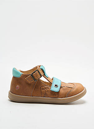Sandales/nu pieds empiècements bout rond marron GBB garcon