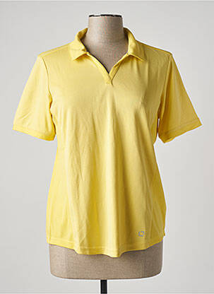 Polo stretch manches courtes jaune SPORT BY STOOKER femme
