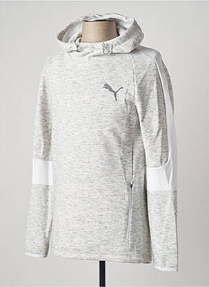 Sweat-shirt à capuche poches manches longues gris PUMA homme