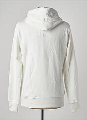 Sweat-shirt à capuche blanc DEFEND pour homme seconde vue