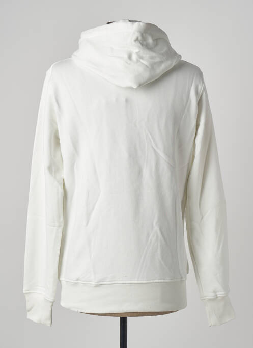 Sweat-shirt à capuche manches longues manches longues blanc DEFEND homme
