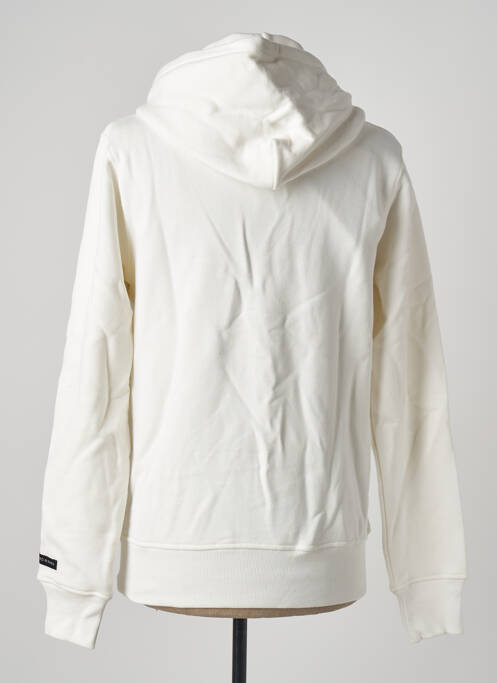 Sweat-shirt à capuche blanc DEFEND pour homme