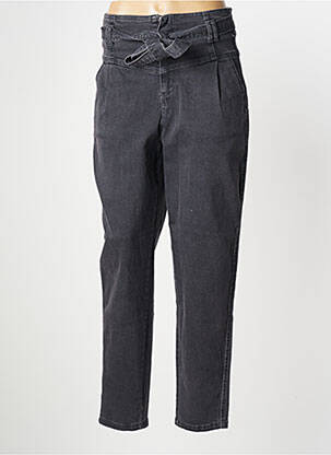 Jeans coupe droite taille haute taille haute noir BONOBO femme