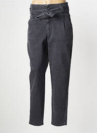 Jeans coupe droite taille haute taille haute noir BONOBO femme