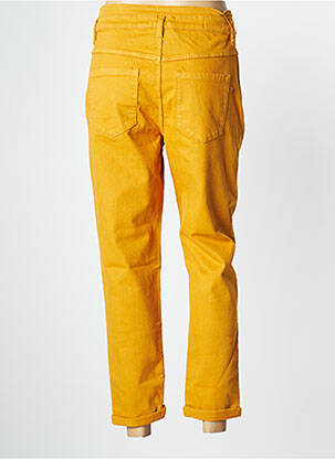 Jean coupe mom poches taille haute orange BONOBO femme