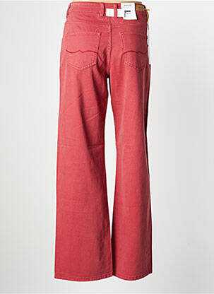 Jean coupe flare taille haute taille haute rouge BONOBO femme