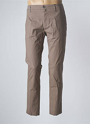 Pantalon chino tissage popeline taille normale marron DOPPELGÄNGER homme