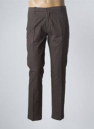 Pantalon chino tissage popeline taille normale marron DOPPELGÄNGER homme