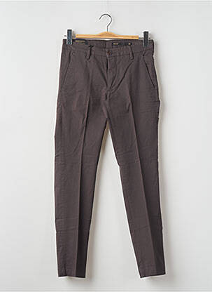 Pantalon chino tissage popeline taille normale gris DOPPELGÄNGER homme