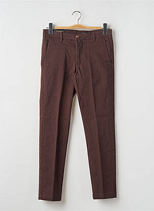 Pantalon chino tissage popeline taille normale marron DOPPELGÄNGER femme