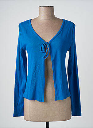 Gilet manches longues stretch bleu CACHE CACHE femme