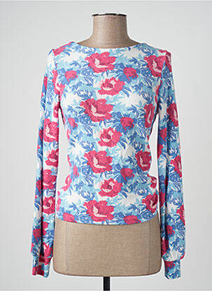 Pull coupe cintrée manches longues bleu CACHE CACHE femme