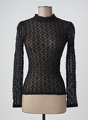 Top stretch manches longues noir CACHE CACHE femme
