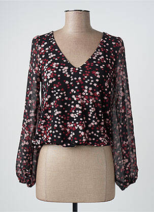 Blouse légère et transparente manches longues noir CACHE CACHE femme