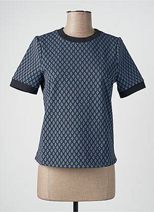 T-shirt stretch manches courtes bleu CACHE CACHE femme