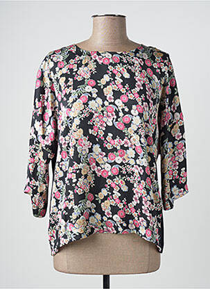 Blouse imprimé fleurs manches 3/4 noir CACHE CACHE femme