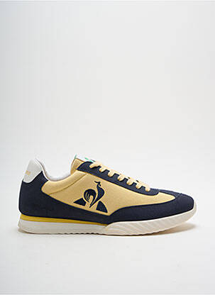 Baskets empiècements bout rond jaune LE COQ SPORTIF homme