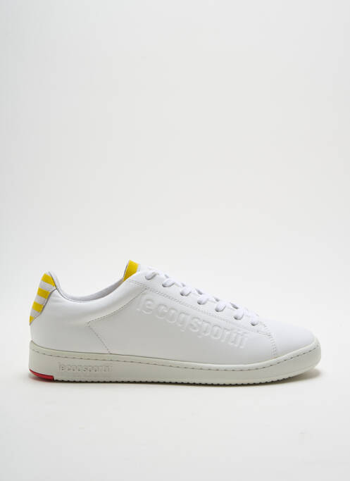 Baskets tissage satiné bout rond jaune LE COQ SPORTIF homme