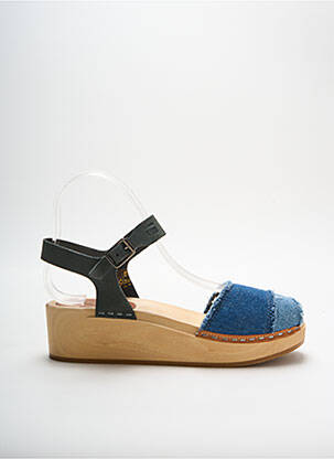 Sandales/nu pieds tissage satiné talon de 4 à 6cm bleu G STAR femme